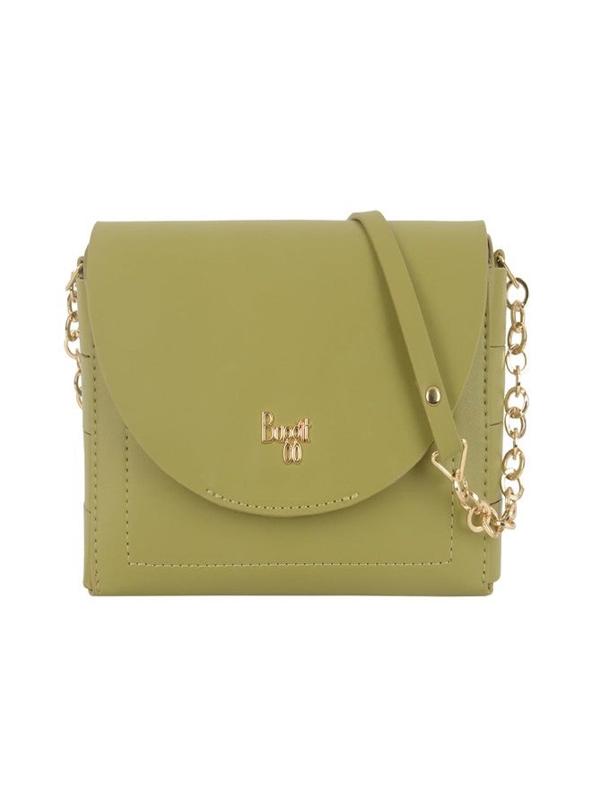 Baggit Women Green Xxs Size Satchel Sling Bag | Ladies Stylish Casual Cross Body Purse Handbag - Image 1